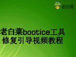 老白菜bootice工具修复引导视频教程