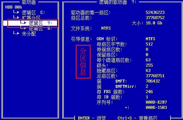 查看分区信息