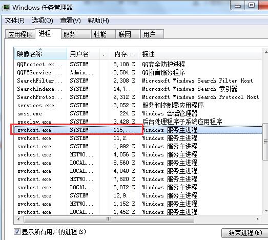 svchost.exe占用内存