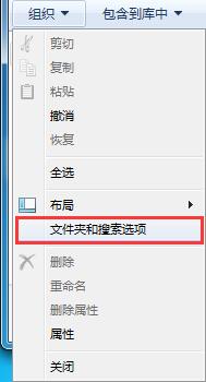 文件夹和搜索选项