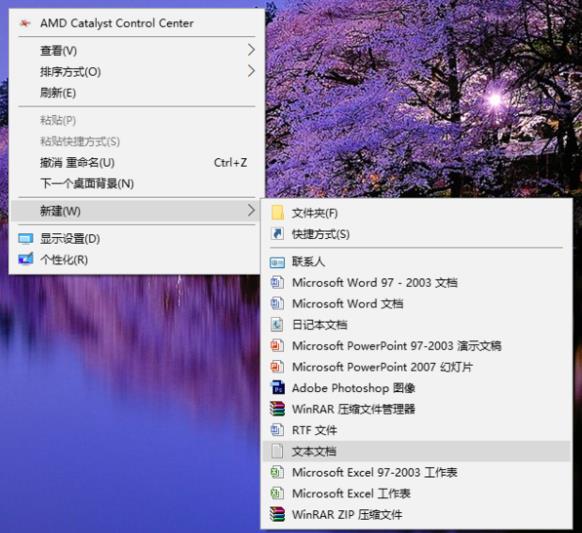 新建txt文本文件