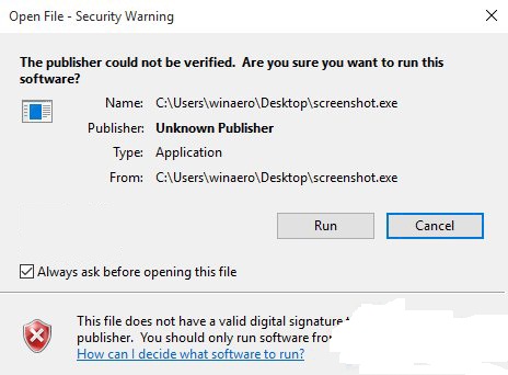 Win10怎么取消无法验证发布者提示 win10取消无法验证发布者提示1