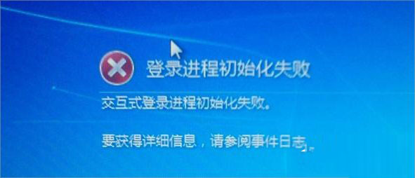 Win7提示登陆进程初始化失败怎么解决